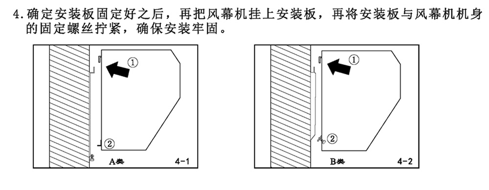 風(fēng)幕機安裝